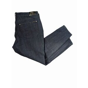 Seven 7 Womens 20W Dark Blue Denim Tummyless High Rise Skinny Jeans Stretch EUC